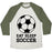 Virgin Teez  Baseball Tee Unisex Tri-Blend Baseball Tee / small / Oatmeal / Moss EAT SLEEP SOCCER UNISEX TRI-BLEND BASEBALL TEE