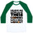 Virgin Teez  Baseball Tee Unisex Classic Baseball Tee / x-small / White/Dark Green EATING ALL OF THESE COOKIES WAS A REAL WORKOUT UNISEX CLASSIC BASEBALL TEE