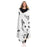 Cute Cat Pattern Hooded Blanket