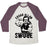 Virgin Teez  Baseball Tee Unisex Tri-Blend Baseball Tee / small / Oatmeal / Maroon EDGAR ALLAN SWOLE UNISEX TRI-BLEND BASEBALL TEE