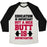 Virgin Teez  Baseball Tee Unisex Tri-Blend Baseball Tee / small / Oatmeal / Black EDUCATION IS NICE BUT A NICE BUTT IS IMPORTANTER UNISEX TRI-BLEND BASEBALL TEE