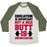 Virgin Teez  Baseball Tee Unisex Tri-Blend Baseball Tee / small / Oatmeal / Moss EDUCATION IS NICE BUT A NICE BUTT IS IMPORTANTER UNISEX TRI-BLEND BASEBALL TEE