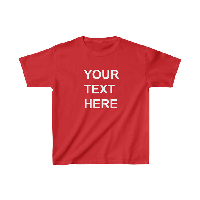 Personalized Kids Tee Shirt, Custom Kids Tee Shirt, With Your Own Text or Design, Handmade Custom Kids Heavy Cotton™ Tee