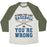 Virgin Teez  Baseball Tee Unisex Tri-Blend Baseball Tee / small / Oatmeal / Moss EITHER YOU LIKE BASEBALL OR YOU'RE WRONG UNISEX TRI-BLEND BASEBALL TEE