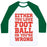 Virgin Teez  Baseball Tee Unisex Classic Baseball Tee / x-small / White/Dark Green EITHER YOU LOVE FOOTBALL OR YOU'RE WRONG UNISEX CLASSIC BASEBALL TEE