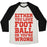 Virgin Teez  Baseball Tee Unisex Tri-Blend Baseball Tee / small / Oatmeal / Black EITHER YOU LOVE FOOTBALL OR YOU'RE WRONG UNISEX TRI-BLEND BASEBALL TEE