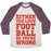 Virgin Teez  Baseball Tee Unisex Tri-Blend Baseball Tee / small / Oatmeal / Maroon EITHER YOU LOVE FOOTBALL OR YOU'RE WRONG UNISEX TRI-BLEND BASEBALL TEE
