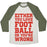 Virgin Teez  Baseball Tee Unisex Tri-Blend Baseball Tee / small / Oatmeal / Moss EITHER YOU LOVE FOOTBALL OR YOU'RE WRONG UNISEX TRI-BLEND BASEBALL TEE
