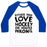 Virgin Teez  Baseball Tee Unisex Classic Baseball Tee / x-small / White/Blue EITHER YOU LOVE HOCKEY OR YOU'RE WRONG UNISEX CLASSIC BASEBALL TEE