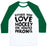 Virgin Teez  Baseball Tee Unisex Classic Baseball Tee / x-small / White/Dark Green EITHER YOU LOVE HOCKEY OR YOU'RE WRONG UNISEX CLASSIC BASEBALL TEE