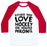 Virgin Teez  Baseball Tee Unisex Classic Baseball Tee / x-small / White/Red EITHER YOU LOVE HOCKEY OR YOU'RE WRONG UNISEX CLASSIC BASEBALL TEE