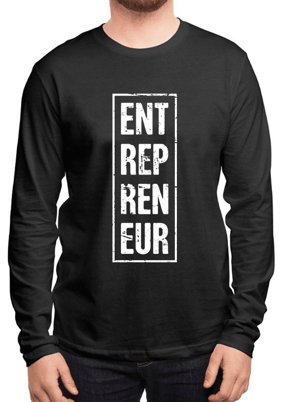 Virgin Teez T-shirt SMALL / Black Entrepreneur Vertical Full Sleeves T-shirt.