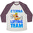 Virgin Teez  Baseball Tee Unisex Tri-Blend Baseball Tee / small / Oatmeal / Maroon ETERNIA LIFTING TEAM UNISEX TRI-BLEND BASEBALL TEE