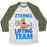 Virgin Teez  Baseball Tee Unisex Tri-Blend Baseball Tee / small / Oatmeal / Moss ETERNIA LIFTING TEAM UNISEX TRI-BLEND BASEBALL TEE