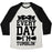 Virgin Teez  Baseball Tee Unisex Tri-Blend Baseball Tee / small / Oatmeal / Black EVERY DAY I'M TUMBLIN' UNISEX TRI-BLEND BASEBALL TEE