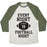 Virgin Teez  Baseball Tee Unisex Tri-Blend Baseball Tee / small / Oatmeal / Moss EVERY NIGHT IS FOOTBALL NIGHT UNISEX TRI-BLEND BASEBALL TEE