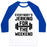 Virgin Teez  Baseball Tee Unisex Classic Baseball Tee / x-small / White/Blue EVERYBODY'S JERKING FOR THE WEEKEND UNISEX CLASSIC BASEBALL TEE