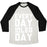 Virgin Teez  Baseball Tee Unisex Tri-Blend Baseball Tee / small / Oatmeal / Black EVERYDAY IS LEG DAY! UNISEX TRI-BLEND BASEBALL TEE