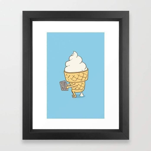 Deny Designs Framed Art Prints 8" x 11" / Black Everyone Poops (Blue) Frame