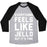 Virgin Teez  Baseball Tee Unisex Tri-Blend Baseball Tee / small / Athletic Gray / Black EVERYTHING FEELS LIKE JELLO (WHITE) UNISEX TRI-BLEND BASEBALL TEE