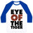 Virgin Teez  Baseball Tee Unisex Classic Baseball Tee / x-small / White/Blue EYE OF THE TIGER UNISEX CLASSIC BASEBALL TEE