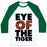 Virgin Teez  Baseball Tee Unisex Classic Baseball Tee / x-small / White/Dark Green EYE OF THE TIGER UNISEX CLASSIC BASEBALL TEE