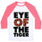 Virgin Teez  Baseball Tee Unisex Classic Baseball Tee / x-small / White/Neon Pink EYE OF THE TIGER UNISEX CLASSIC BASEBALL TEE