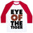 Virgin Teez  Baseball Tee Unisex Classic Baseball Tee / x-small / White/Red EYE OF THE TIGER UNISEX CLASSIC BASEBALL TEE
