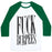 Virgin Teez  Baseball Tee Unisex Classic Baseball Tee / x-small / White/Dark Green F*** BURPEES UNISEX CLASSIC BASEBALL TEE