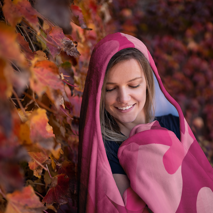 Pink Hooded Blanket