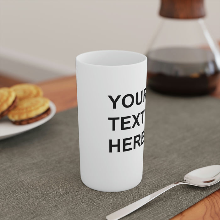 Custom Logo on a Coffee Mugs, Team Logo Here Coffee Mugs, Personalized Coffee Mugs, Text on a Coffee Mugs, Your Business Logo or Brand Logo Conical Coffee Mugs
