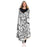 Floral BW Mandala Pattern Hooded Blanket