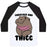 Virgin Teez  Baseball Tee Unisex Classic Baseball Tee / x-small / White/Black FABULOUS AND THICC UNISEX CLASSIC BASEBALL TEE