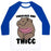 Virgin Teez  Baseball Tee Unisex Classic Baseball Tee / x-small / White/Blue FABULOUS AND THICC UNISEX CLASSIC BASEBALL TEE