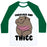 Virgin Teez  Baseball Tee Unisex Classic Baseball Tee / x-small / White/Dark Green FABULOUS AND THICC UNISEX CLASSIC BASEBALL TEE