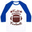 Virgin Teez  Baseball Tee Unisex Classic Baseball Tee / x-small / White/Blue FALL MEANS FOOTBALL UNISEX CLASSIC BASEBALL TEE