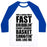 Virgin Teez  Baseball Tee Unisex Classic Baseball Tee / x-small / White/Blue FAST DRIBBLIN' COURT RUNNIN' BASKET SHOOTIN' GIRL (VINTAGE) UNISEX CLASSIC BASEBALL TEE