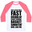 Virgin Teez  Baseball Tee Unisex Classic Baseball Tee / x-small / White/Neon Pink FAST DRIBBLIN' COURT RUNNIN' BASKET SHOOTIN' GIRL (VINTAGE) UNISEX CLASSIC BASEBALL TEE
