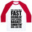 Virgin Teez  Baseball Tee Unisex Classic Baseball Tee / x-small / White/Red FAST DRIBBLIN' COURT RUNNIN' BASKET SHOOTIN' GIRL (VINTAGE) UNISEX CLASSIC BASEBALL TEE
