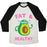 Virgin Teez  Baseball Tee Unisex Tri-Blend Baseball Tee / small / Oatmeal / Black FAT AND HEALTHY UNISEX TRI-BLEND BASEBALL TEE