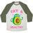 Virgin Teez  Baseball Tee Unisex Tri-Blend Baseball Tee / small / Oatmeal / Moss FAT AND HEALTHY UNISEX TRI-BLEND BASEBALL TEE