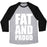 Virgin Teez  Baseball Tee Unisex Tri-Blend Baseball Tee / small / Athletic Gray / Black FAT AND PROUD UNISEX TRI-BLEND BASEBALL TEE