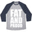 Virgin Teez  Baseball Tee Unisex Tri-Blend Baseball Tee / small / Athletic Gray / Navy FAT AND PROUD UNISEX TRI-BLEND BASEBALL TEE
