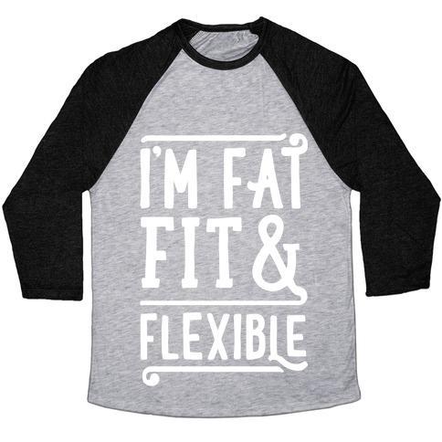 Virgin Teez  Baseball Tee Unisex Tri-Blend Baseball Tee / small / Athletic Gray / Black FAT FIT AND FLEXIBLE UNISEX TRI-BLEND BASEBALL TEE