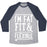 Virgin Teez  Baseball Tee Unisex Tri-Blend Baseball Tee / small / Athletic Gray / Navy FAT FIT AND FLEXIBLE UNISEX TRI-BLEND BASEBALL TEE