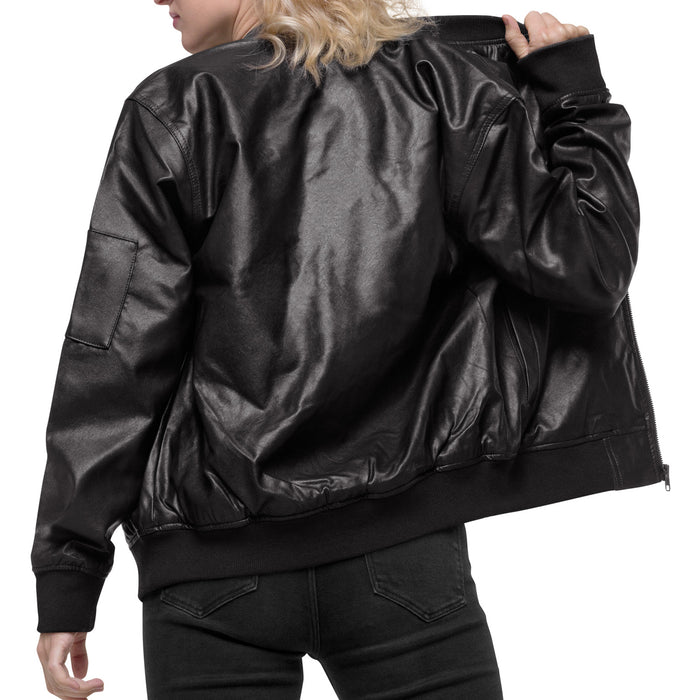 Personalized Embroidered Leather Jacket , Custom Leather Jacket, Embroidery With Your Own Text, Custom Unisex Leather jacket