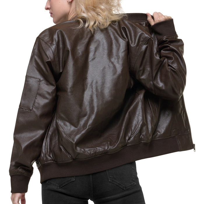 Personalized Embroidered Leather Jacket , Custom Leather Jacket, Embroidery With Your Own Text, Custom Unisex Leather jacket