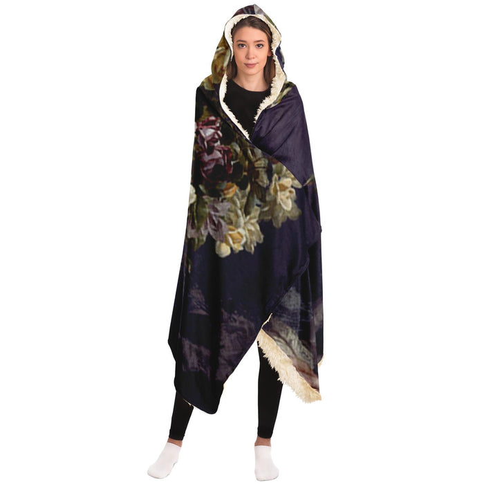 Flowers Hooded Blanket
