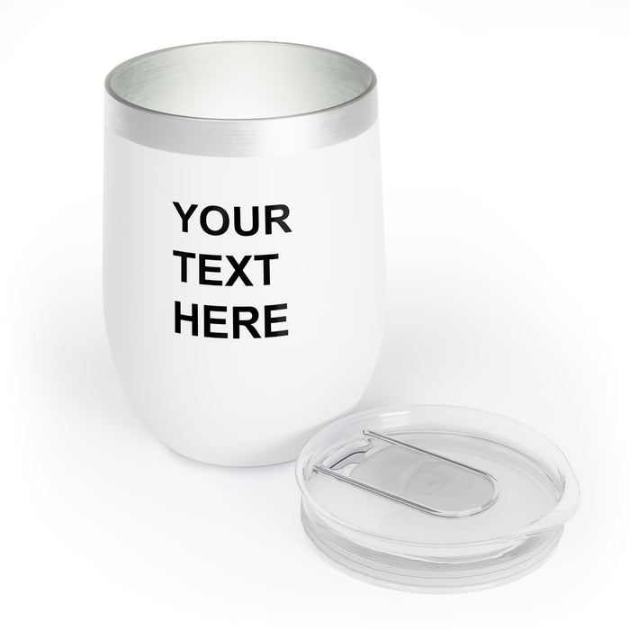 Custom Logo on a Wine Tumbler, Team Logo Here Wine Tumbler, Personalized Wine Tumbler, Text on a Wine Tumbler, Your Business Logo or Brand Logo Chill Wine Tumbler