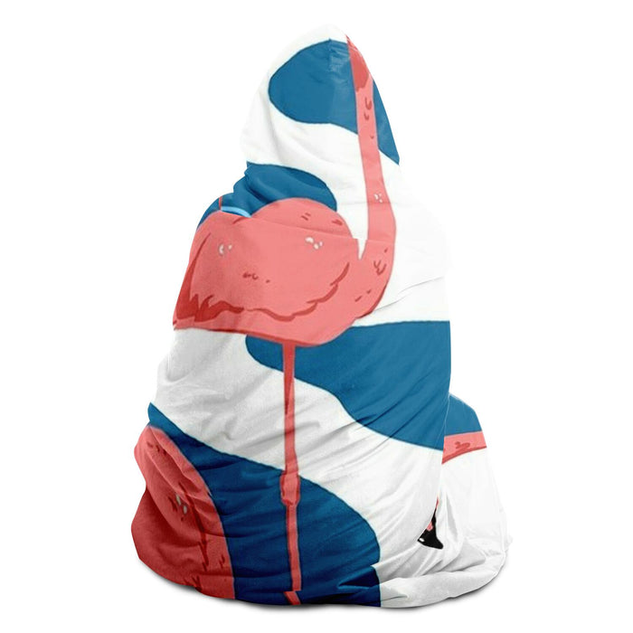 Flamingo Hooded Blanket